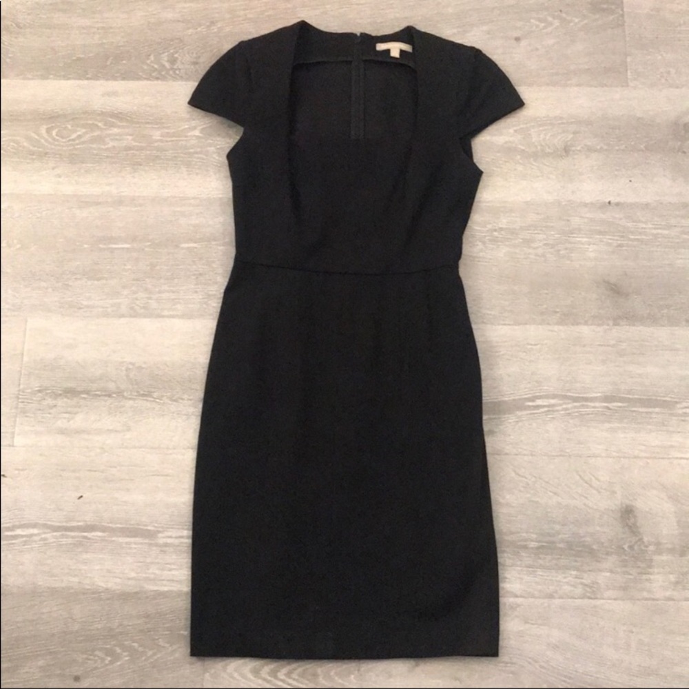 Banana Republic black cap sleeve dress
